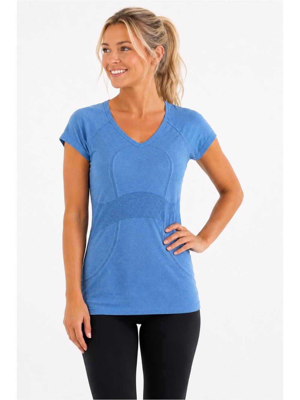 Lululemon Run: Swiftly Tech Short Sleeve Top Colour Limitless Blue Size 4
